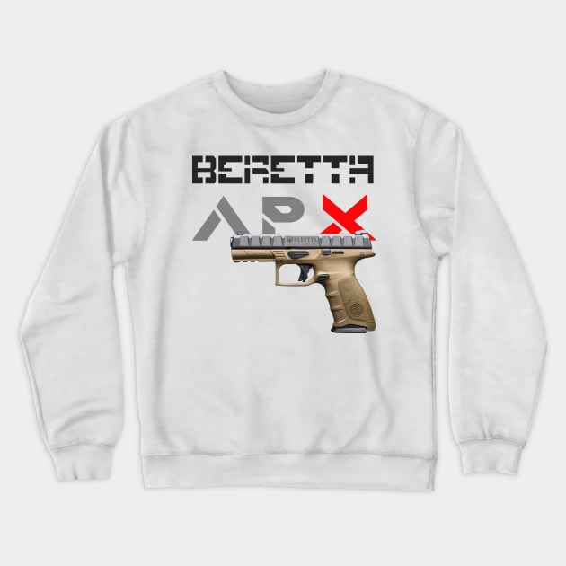 Handgun Beretta APX Crewneck Sweatshirt by Aim For The Face